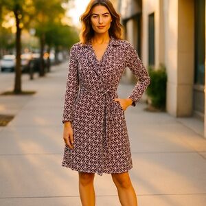 Classic DVF wrap dress sz M-L size tag removed